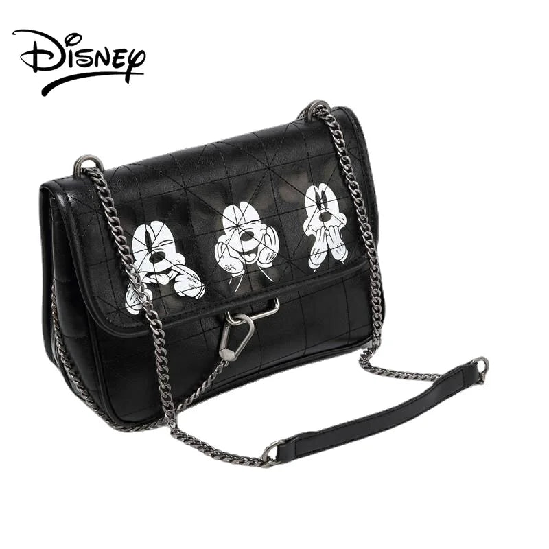 Disney Women’s Mickey Mouse PU Leather Shoulder Bag - Large Capacity Soft Leather Bag for Women