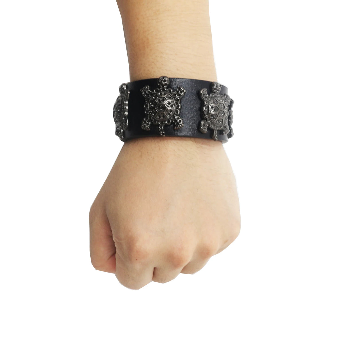 New Fashion Cowhide Bracelet - Punk Studded Leather Bracelet for Women and Men