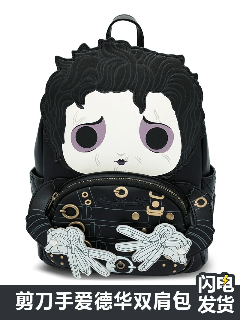 Disney Edward Scissorhands Periphera PU Backpack – Stylish Leather Fashion Bag, Perfect Birthday Gift