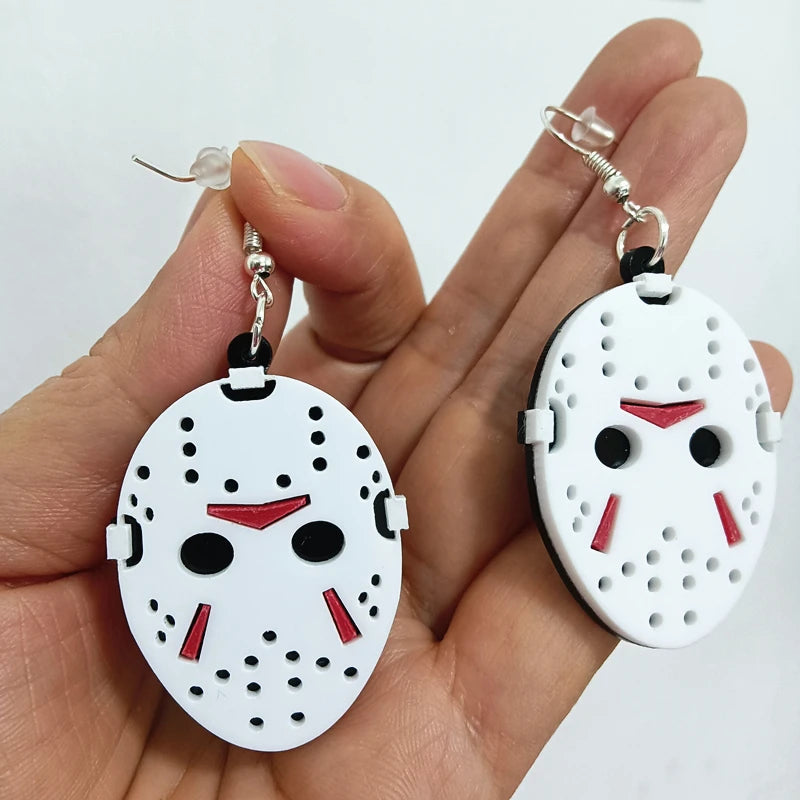 KUGUYS Horror Movie Inspired Drop Earrings - Trendy Acrylic Jewelry Accessories for Girls and Women