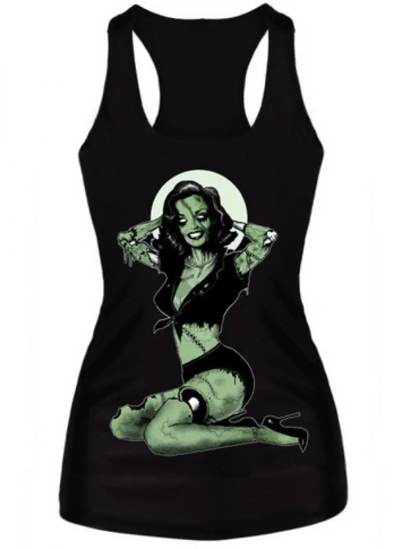 [You're My Secret] Scary Witchy Printed Camisole - Sleeveless Gothic Graphic Tank Top for Women