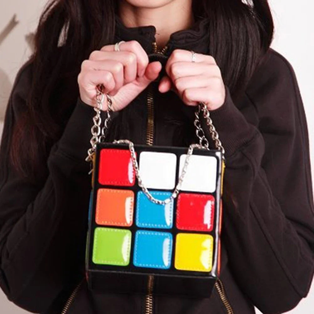 I Love The 80’s Puzzle Box Novelty 3D Double Chain Tote Bag