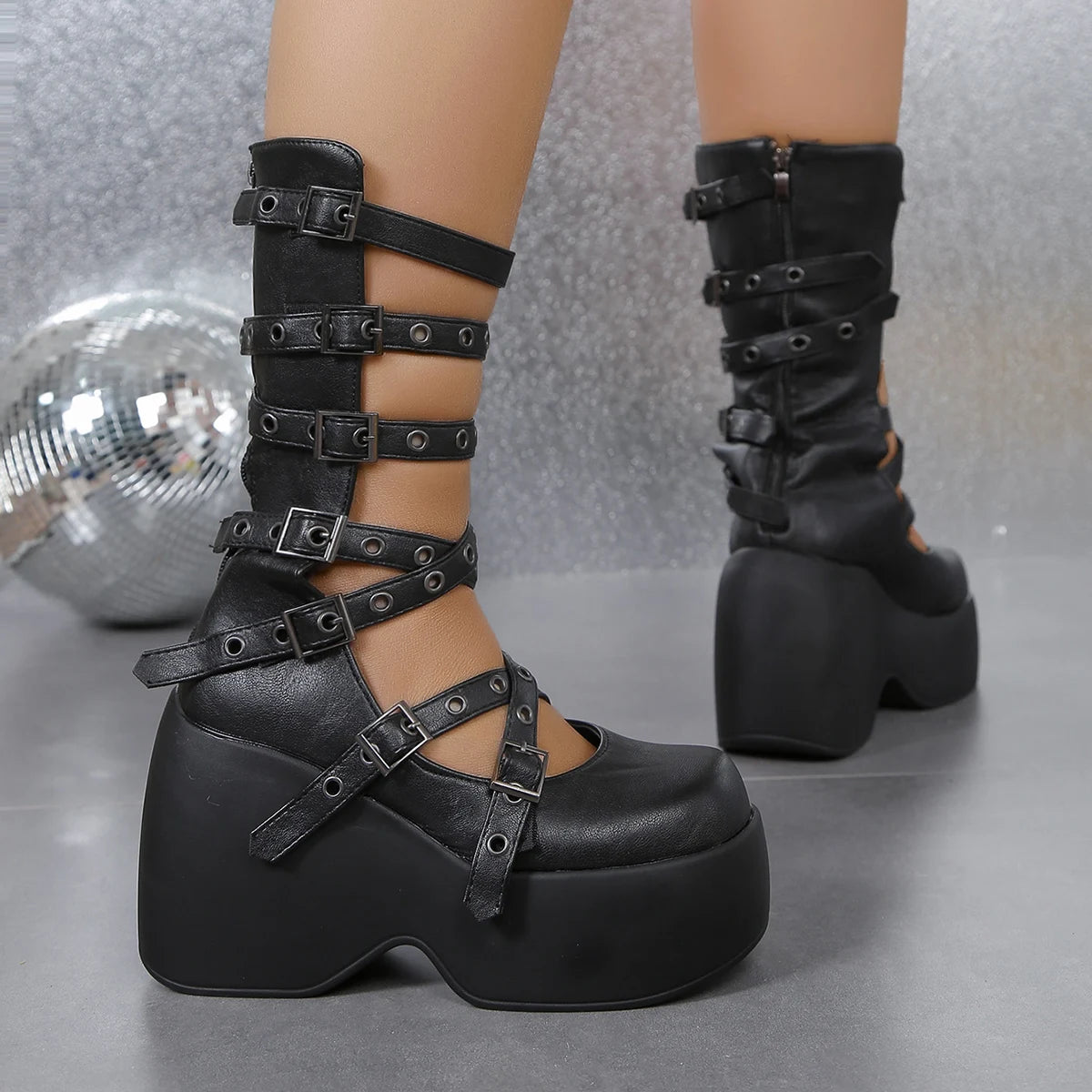 Summer Designer Shoes Women | Gothic Rivet Ankle Boots | Punk Motorcycle Platform Shoes | Street Cool Fashion Ladies Shoes