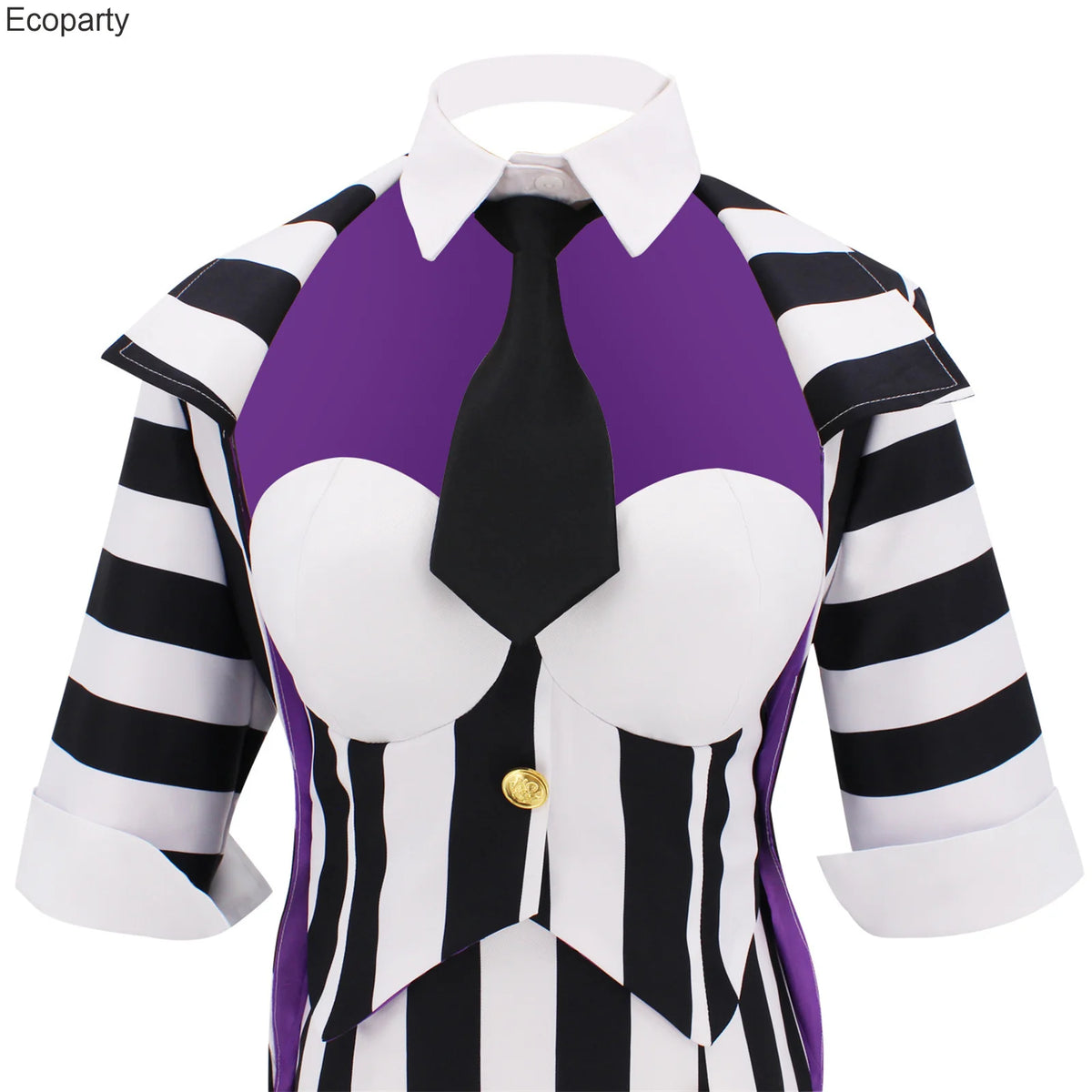 Halloween Carnival Suit Beetle Michael Keaton Cosplay Costume Dress Black and White Striped Uniform Women Wedding Outfit 2024