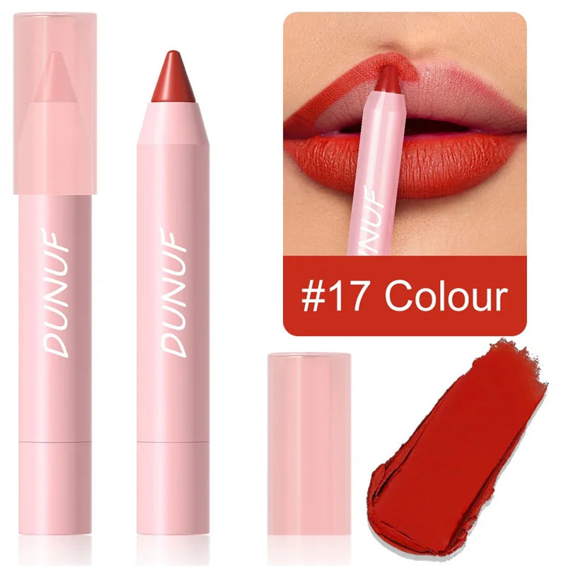 18 Colors Lip Liner Pencil Matte Velvet Waterproof Long-lasting Non-stick Lip Liner Sexy Rose Red Nude Brown Lip Liner Makeup