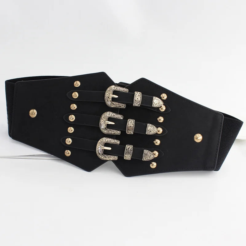 Elastic Corset Belt for Women - Waist Cinch Belts for Dresses, Costume Accessories