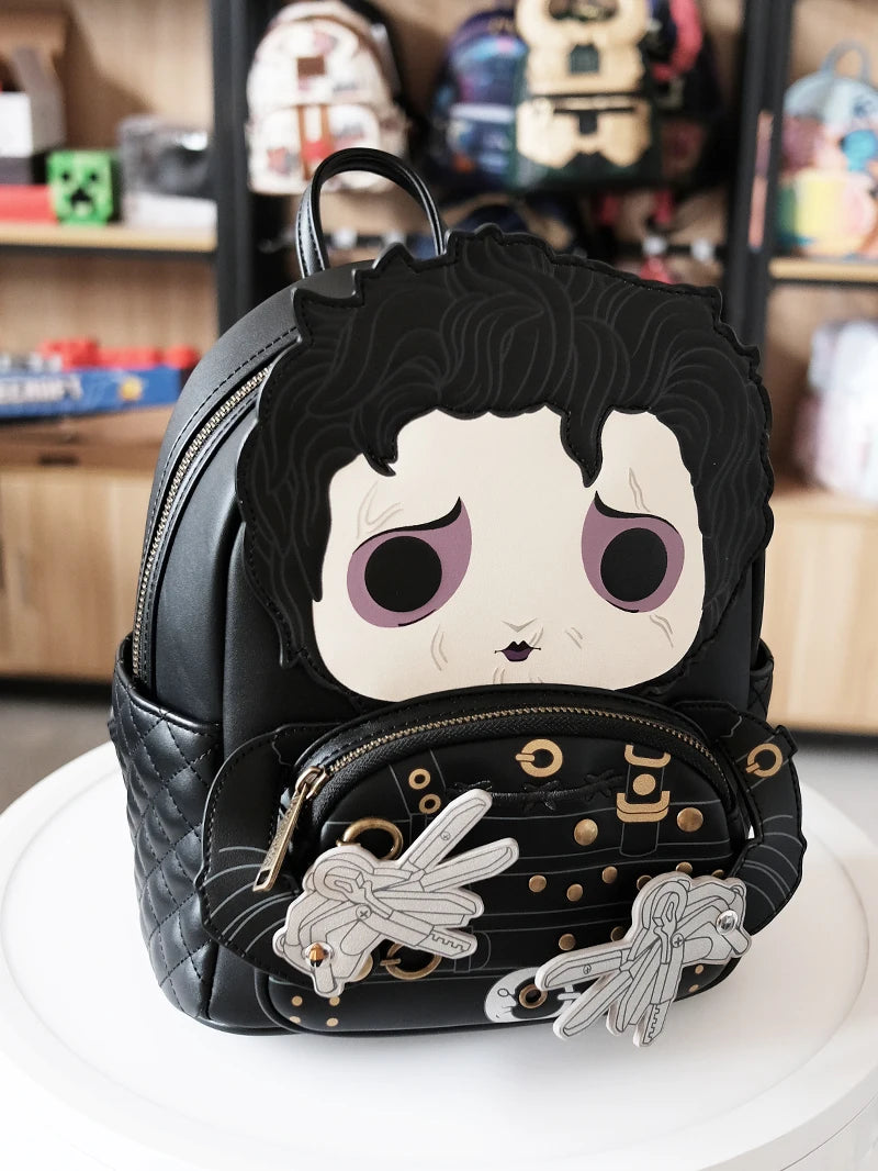 Disney Edward Scissorhands Periphera PU Backpack – Stylish Leather Fashion Bag, Perfect Birthday Gift