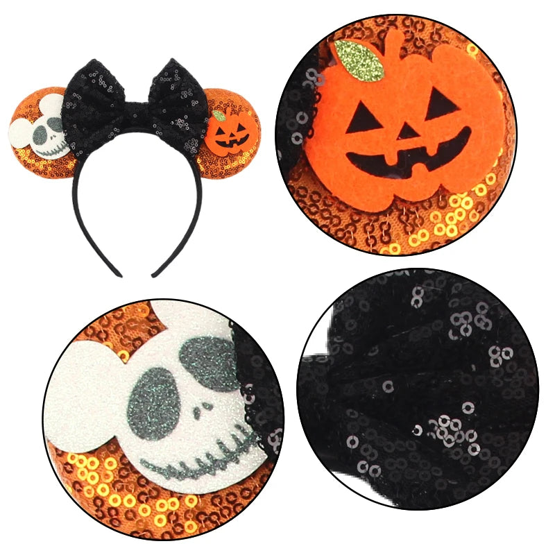 2024 New Halloween Disney Mickey Headband, Cartoon Bat Cosplay Headdress, DIY Festival Hair Accessories