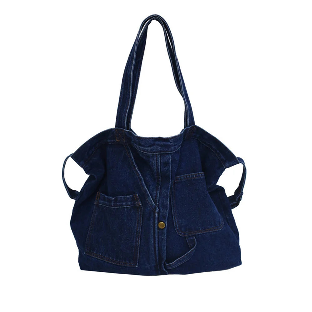 Denim Large Capacity Handbag - Shoulder Bag, Messenger Bag, Casual and Fashionable Crossbody Bag, High-Quality Women's Tote Bag