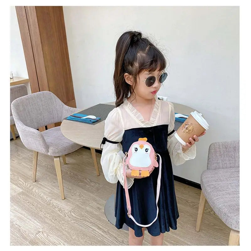 Smol Penguin 3D Novelty Fashion Crossbody Handbag With Matching Strap - Suitable for Children And Adults