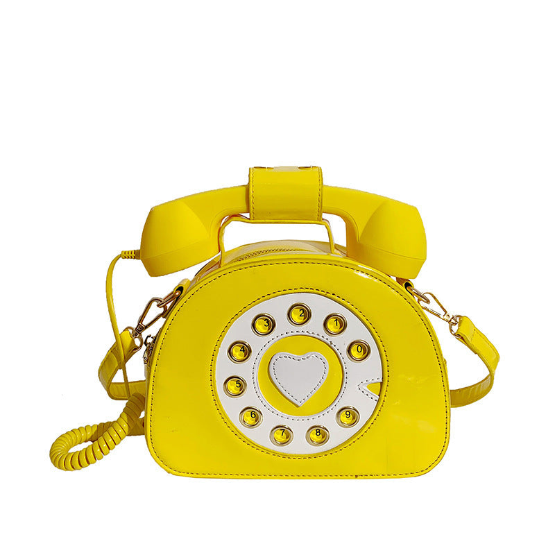 LA Fashion Women's Retro Manual Dial Telephone Personality Shoulder Handbag