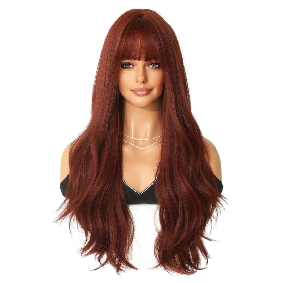 Long Wavy Synthetic Hair With Full Bangs Cosplay Wig