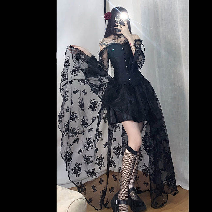 New Women's Dark Princess Gothic Corset Dress