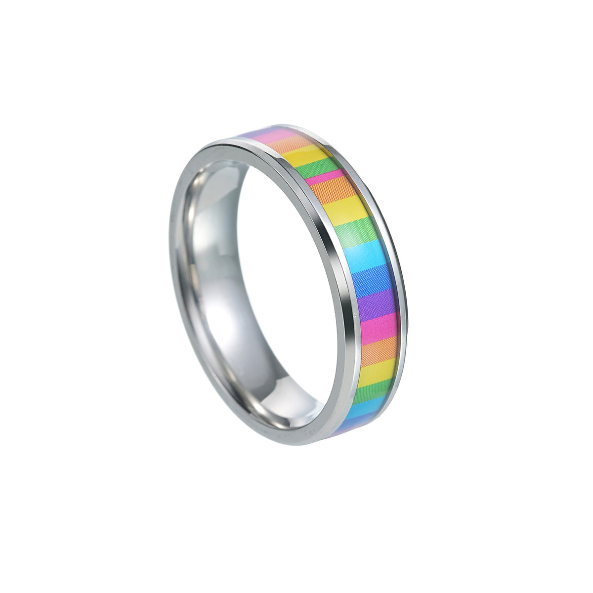 Men's Titanium Steel Rainbow Ring