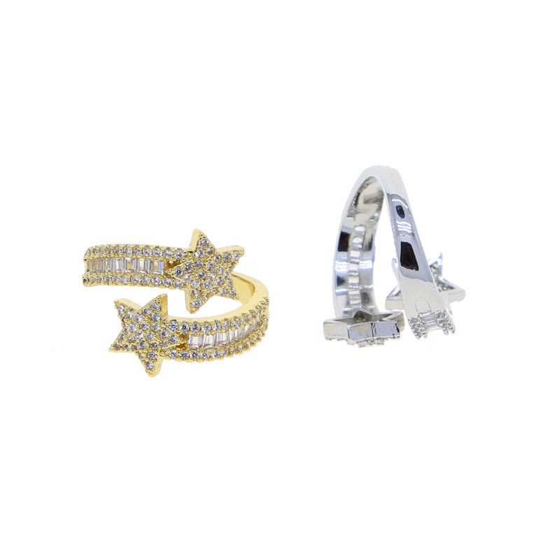 Zircon Wrap Around Star Fashion Ring