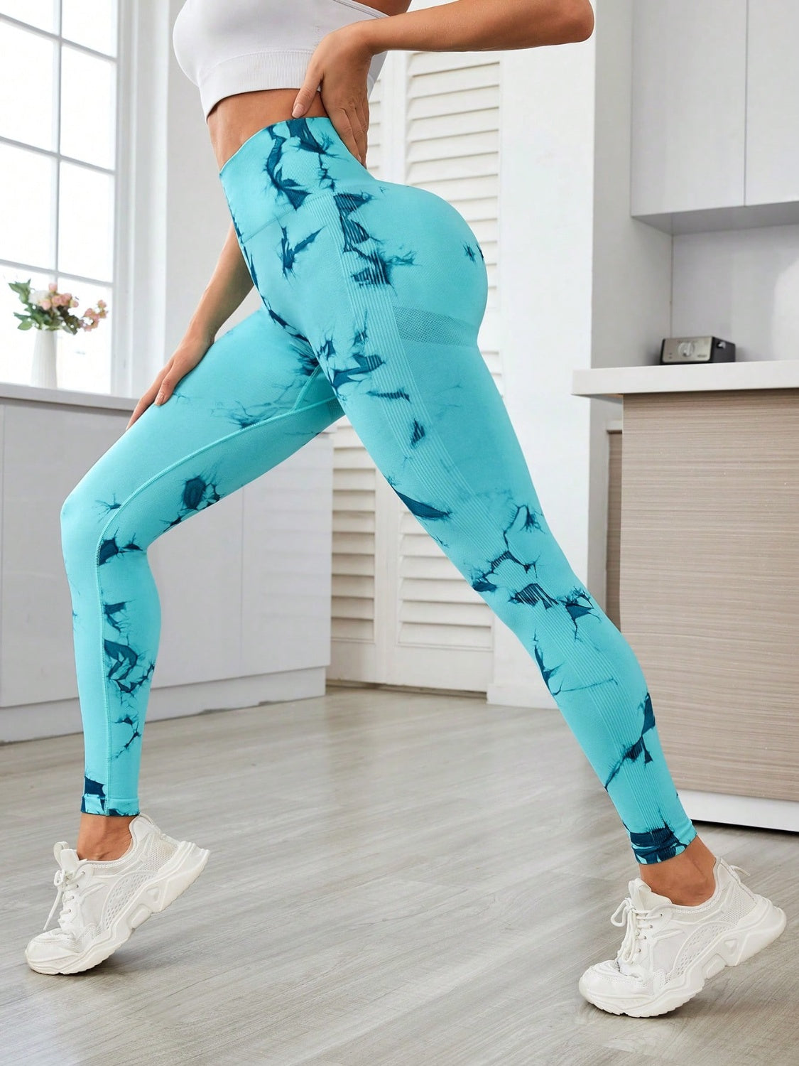 Printed Tie Dye High Waist Active Leggings