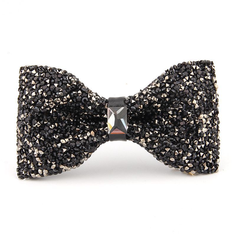 Starry Rhinestone Banquet Dress Knot Bow Diamond Tie