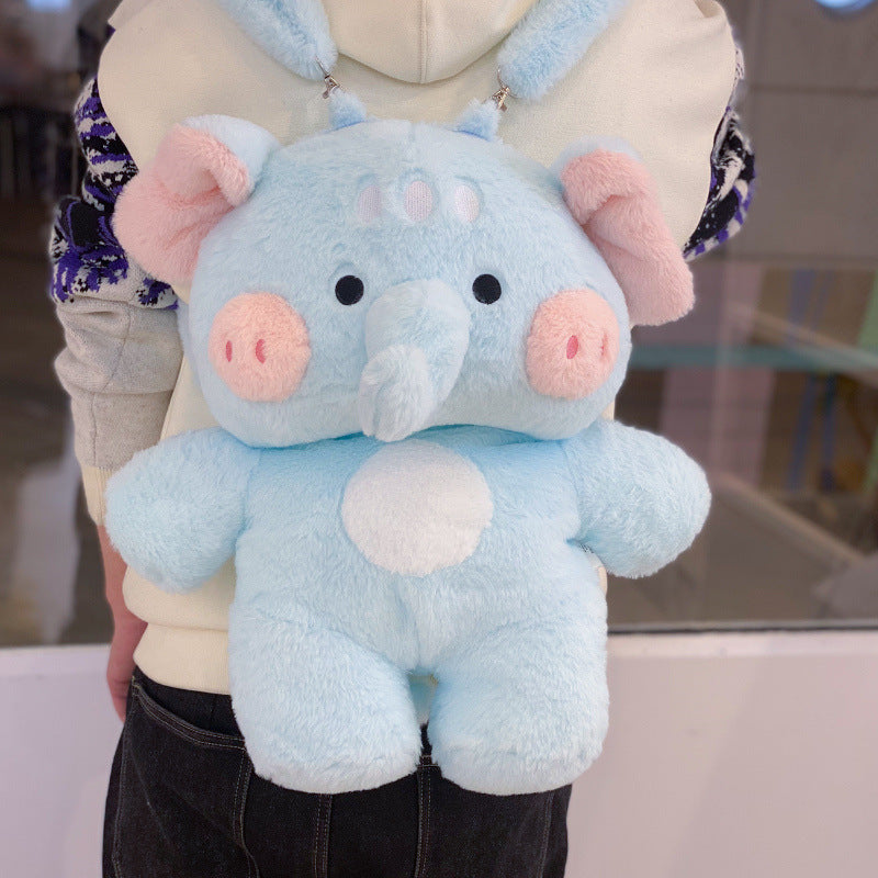 Cute Plush Toy Backpack Pig Or Elephant Design