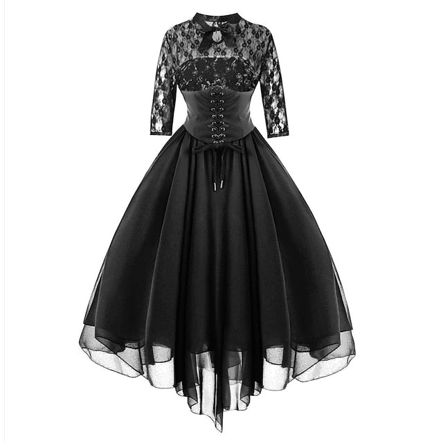 Gothic Glamour: Retro Vintage Punk Women's Cosplay Costume