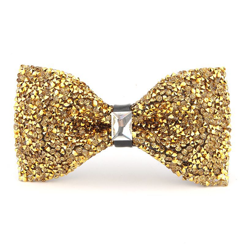 Starry Rhinestone Banquet Dress Knot Bow Diamond Tie