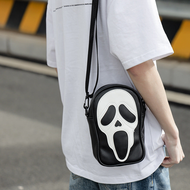 Halloween Ghosts Face Skull Skeleton Halloween Style Crossbody Shoulder Bag