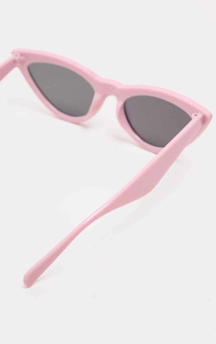 Pale Pink Retro Cat Eye Sunglasses