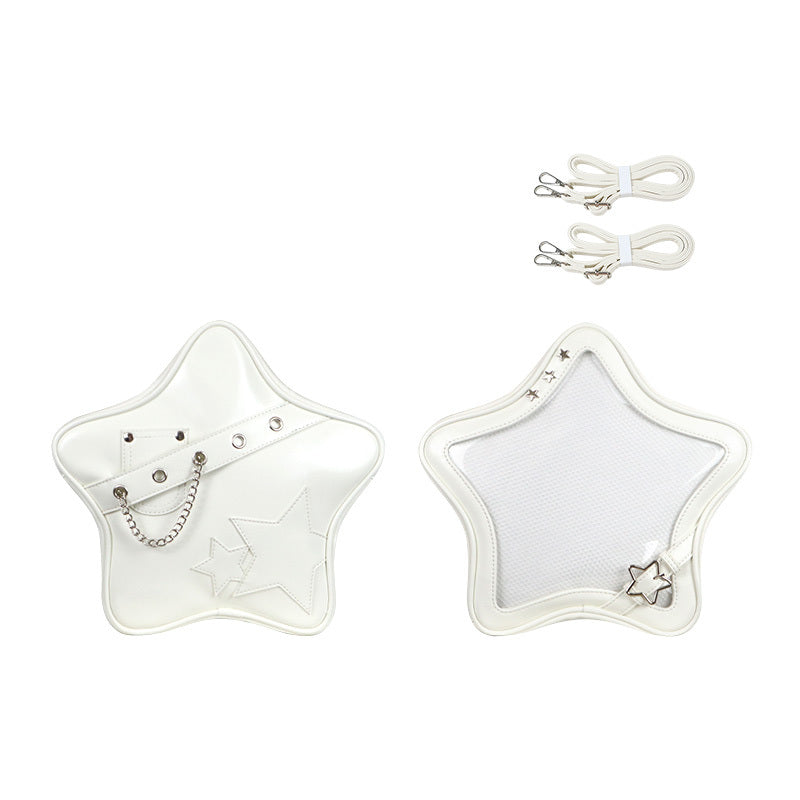 A Pair Of Cute Transparent Star Cartoon Crossbody Shoulder Bags