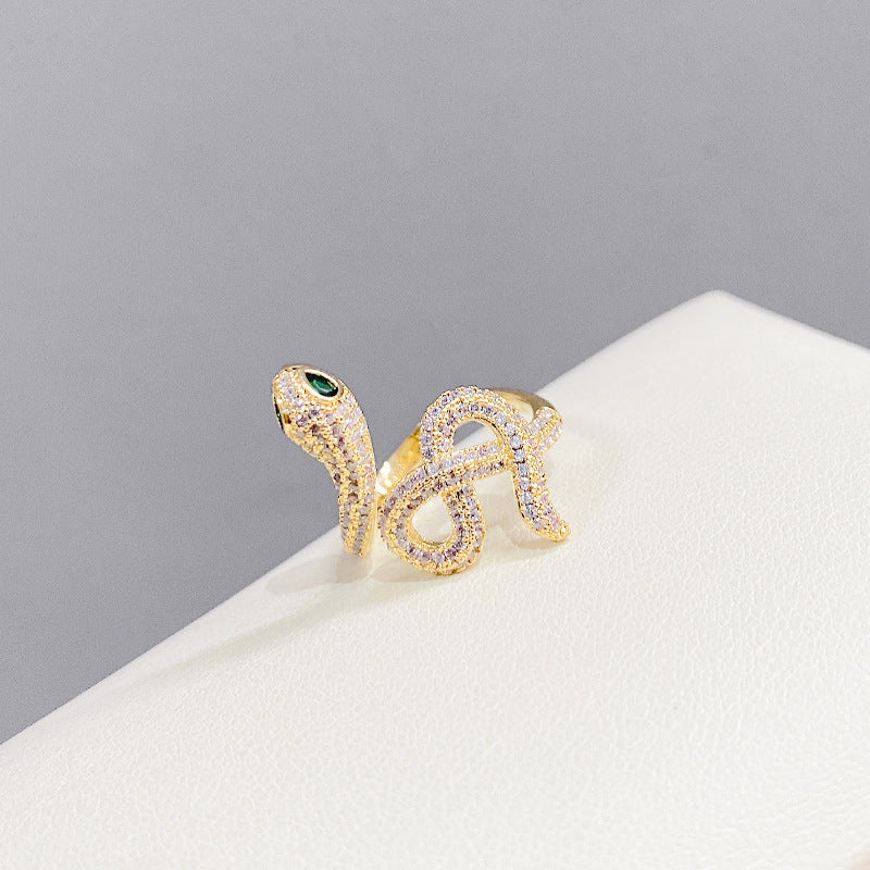 Snake-shaped Adjustable Fashion Personality Ring