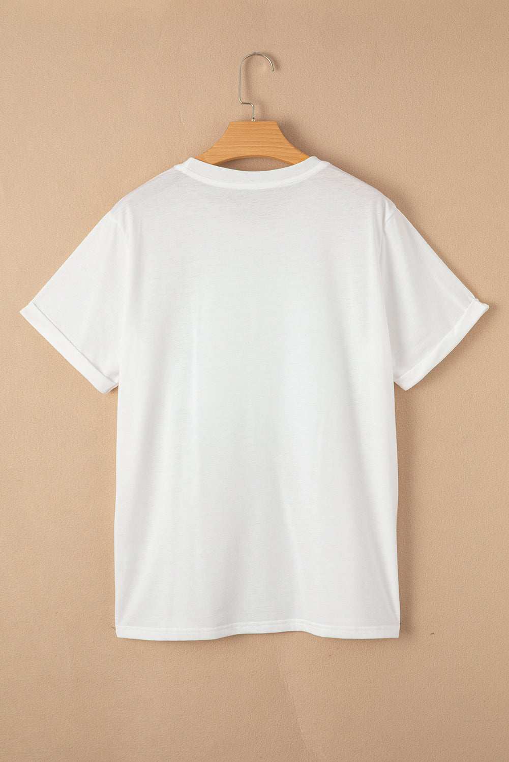 White Leopard Bowknot Graphic Crew Neck Tee