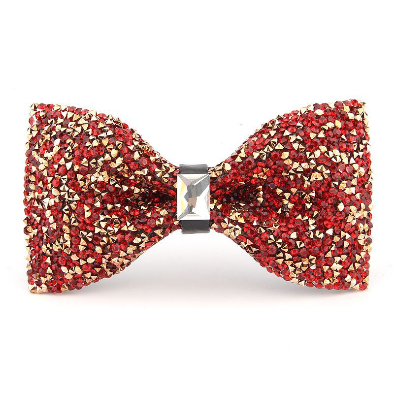 Starry Rhinestone Banquet Dress Knot Bow Diamond Tie