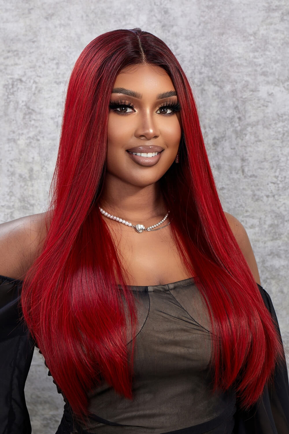 M13x2 Lace Front Synthetic Wig – Straight 26-Inch, 150% Density