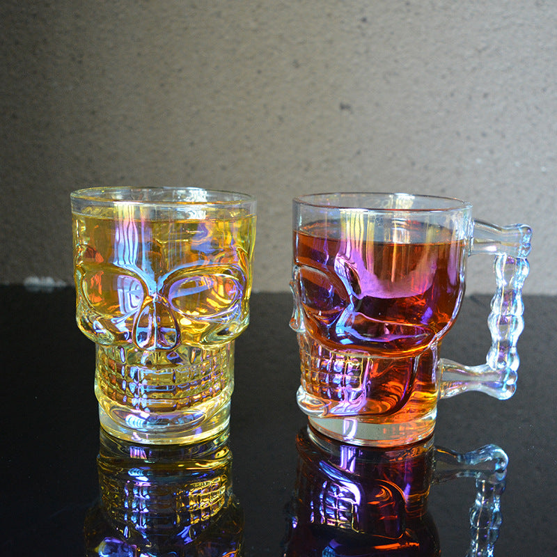 400ml Glass Skull Handle Cup Skull Headband