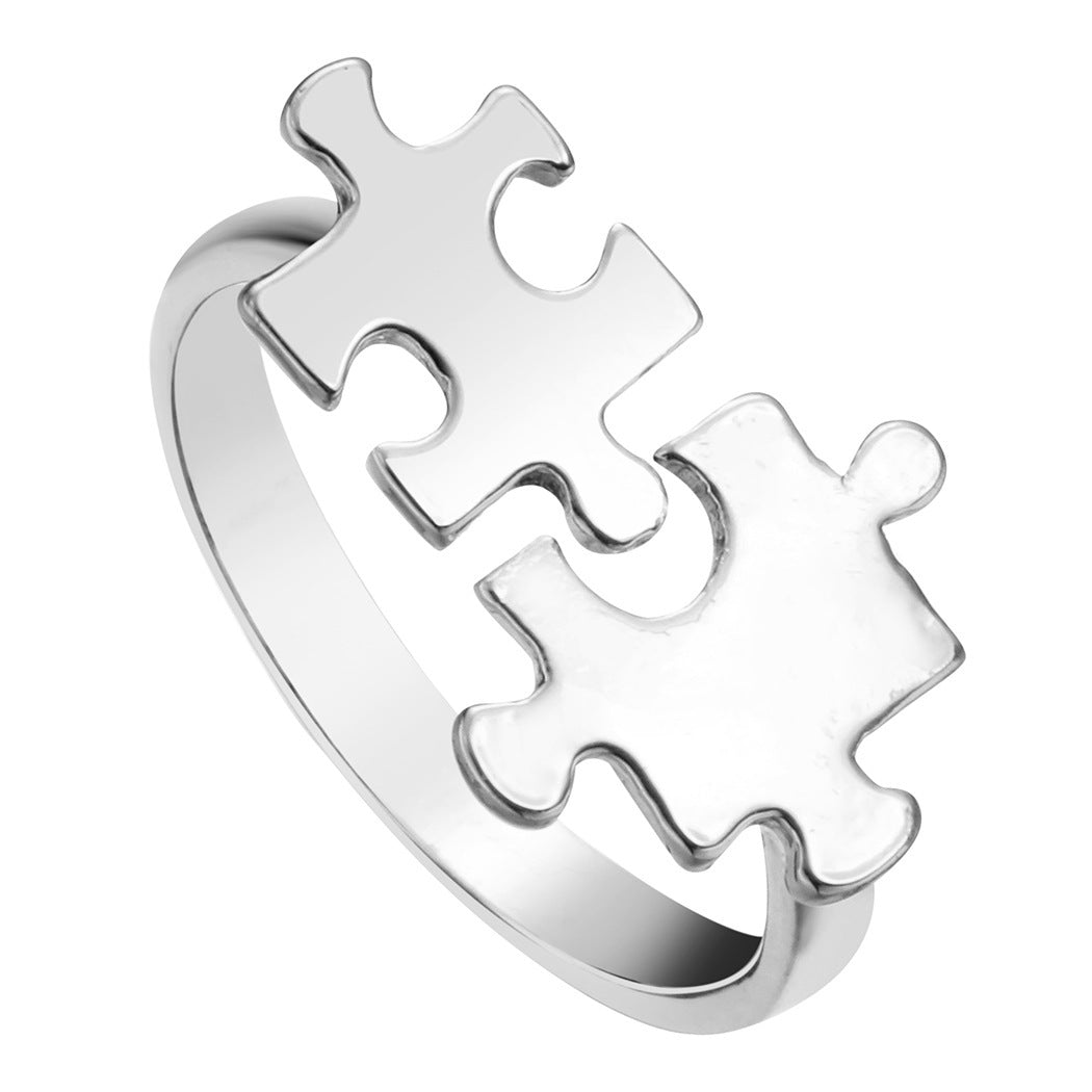 Women's Harajuku Jigsaw Puzzle Ring