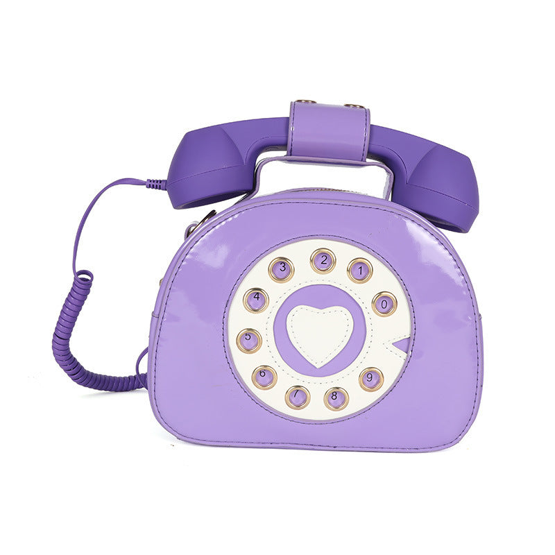 LA Fashion Women's Retro Manual Dial Telephone Personality Shoulder Handbag