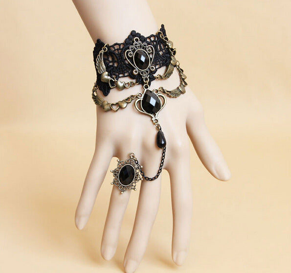 Black Lace Necklace Retro Exaggerated Women's Jewelry