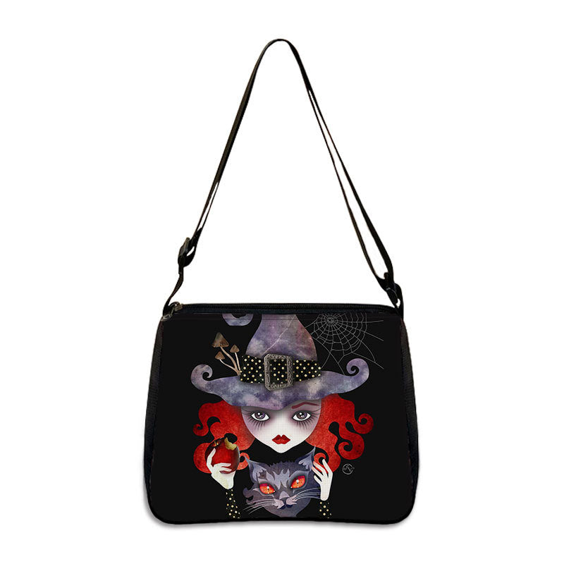 Polyester Shoulder Underarm Goth Witchcraft Cross Body Handbag Various Styles