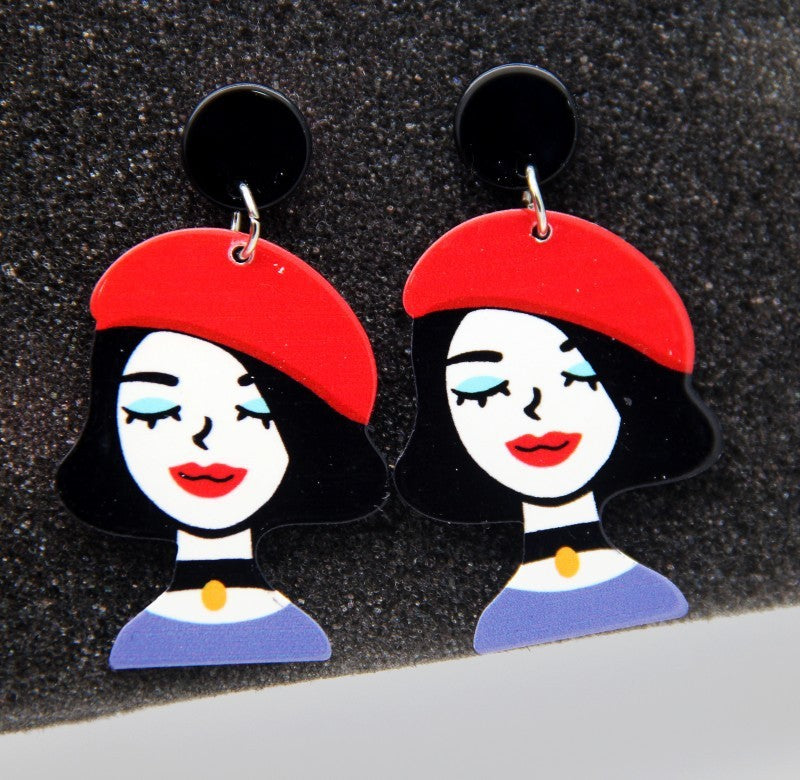 Fashion Earrings Harajuku Cute And Chic Cartoon Ladies