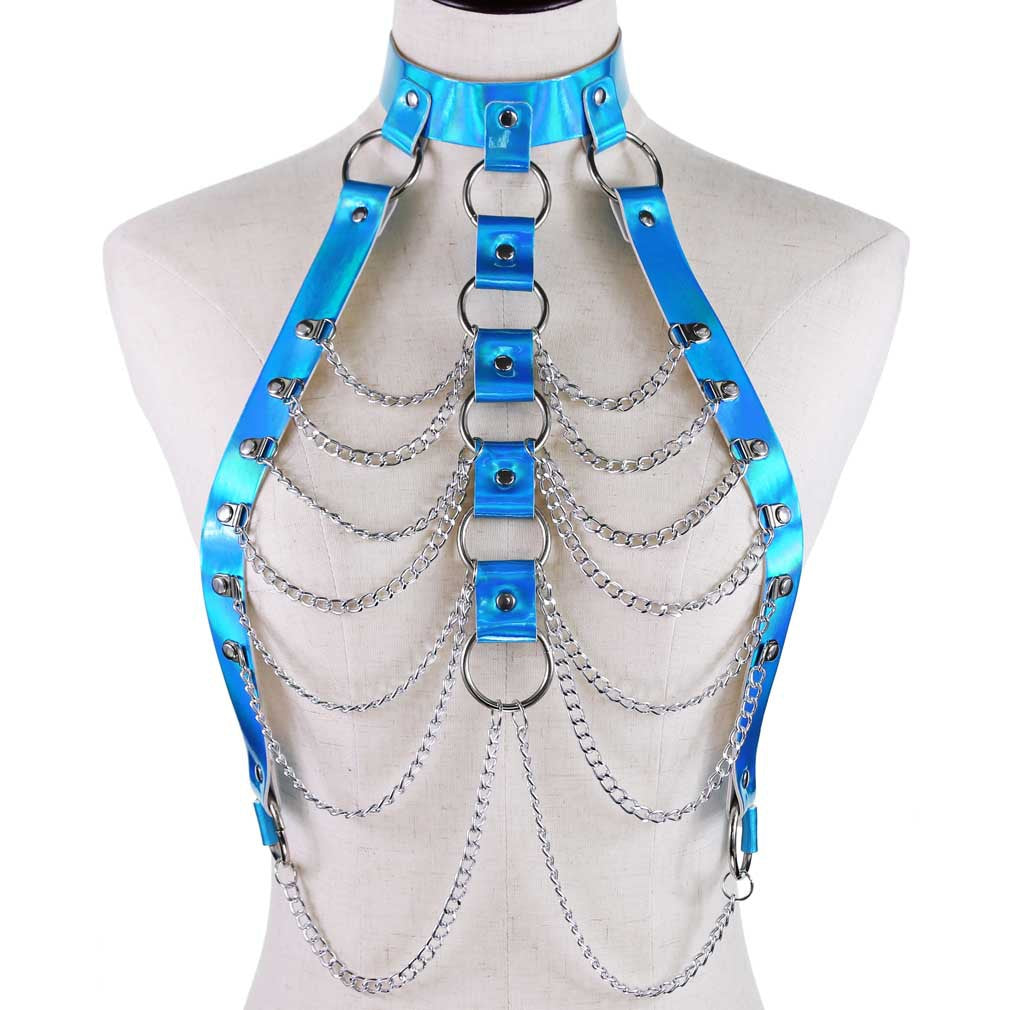 Laser Cut Chain Festival Choker Body Jewelry Fashion