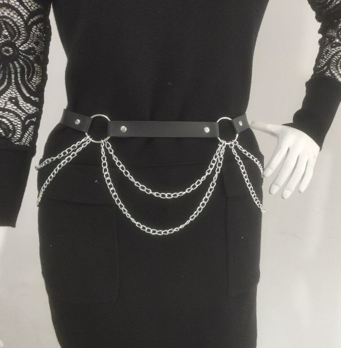 New Punk Goth Body Talk Body Chains Festival Fashion Circle Waist Belt