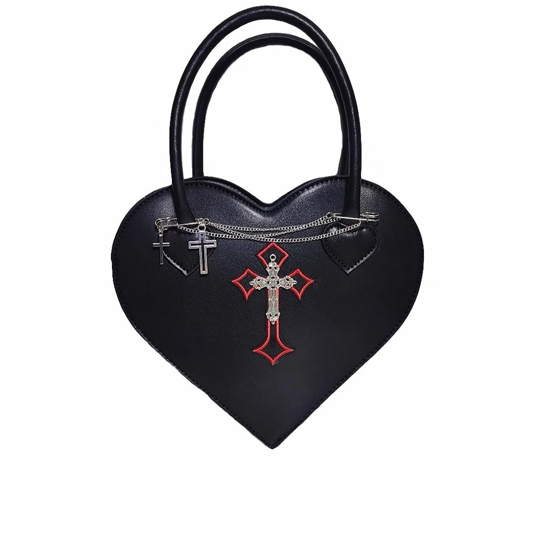 Fashion Love Personality Black Ladies Satchel