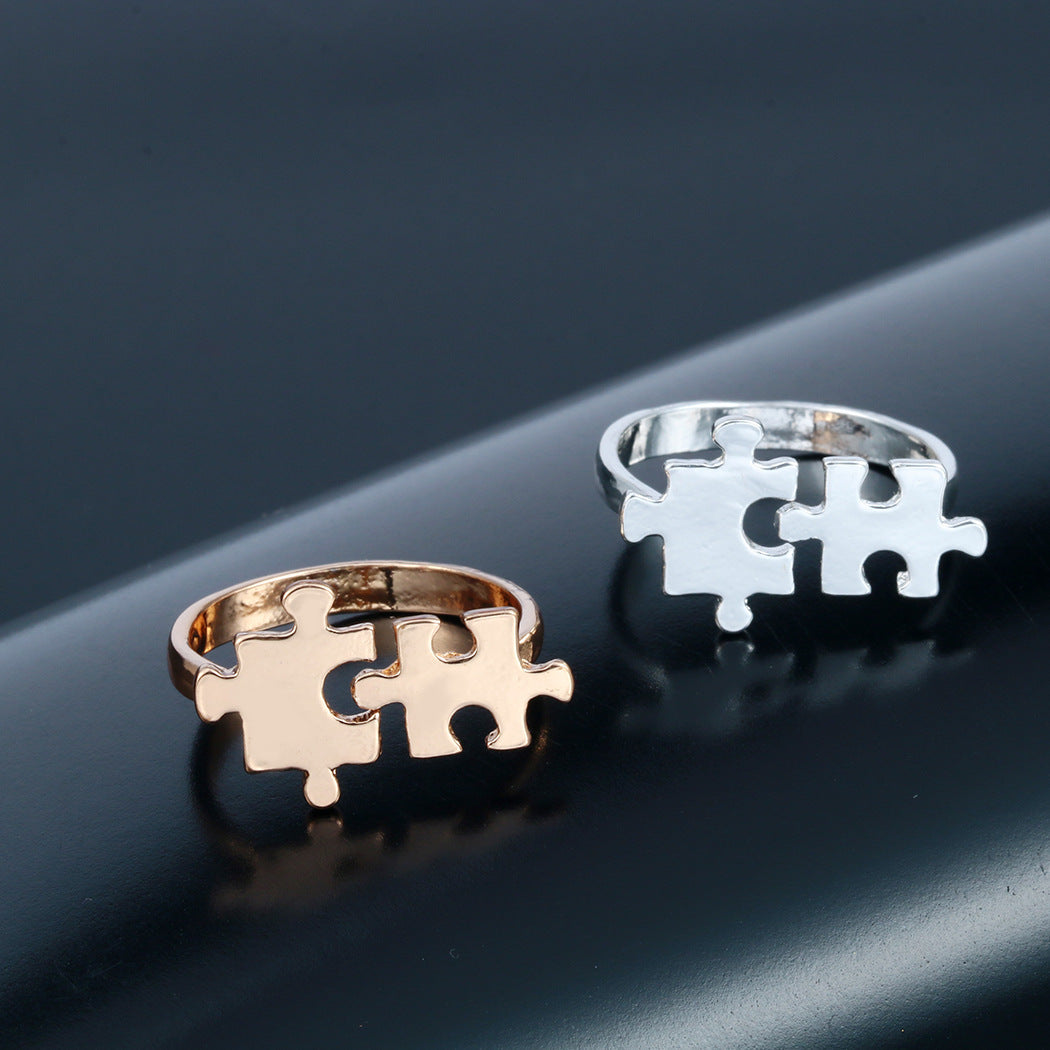 Women's Harajuku Jigsaw Puzzle Ring