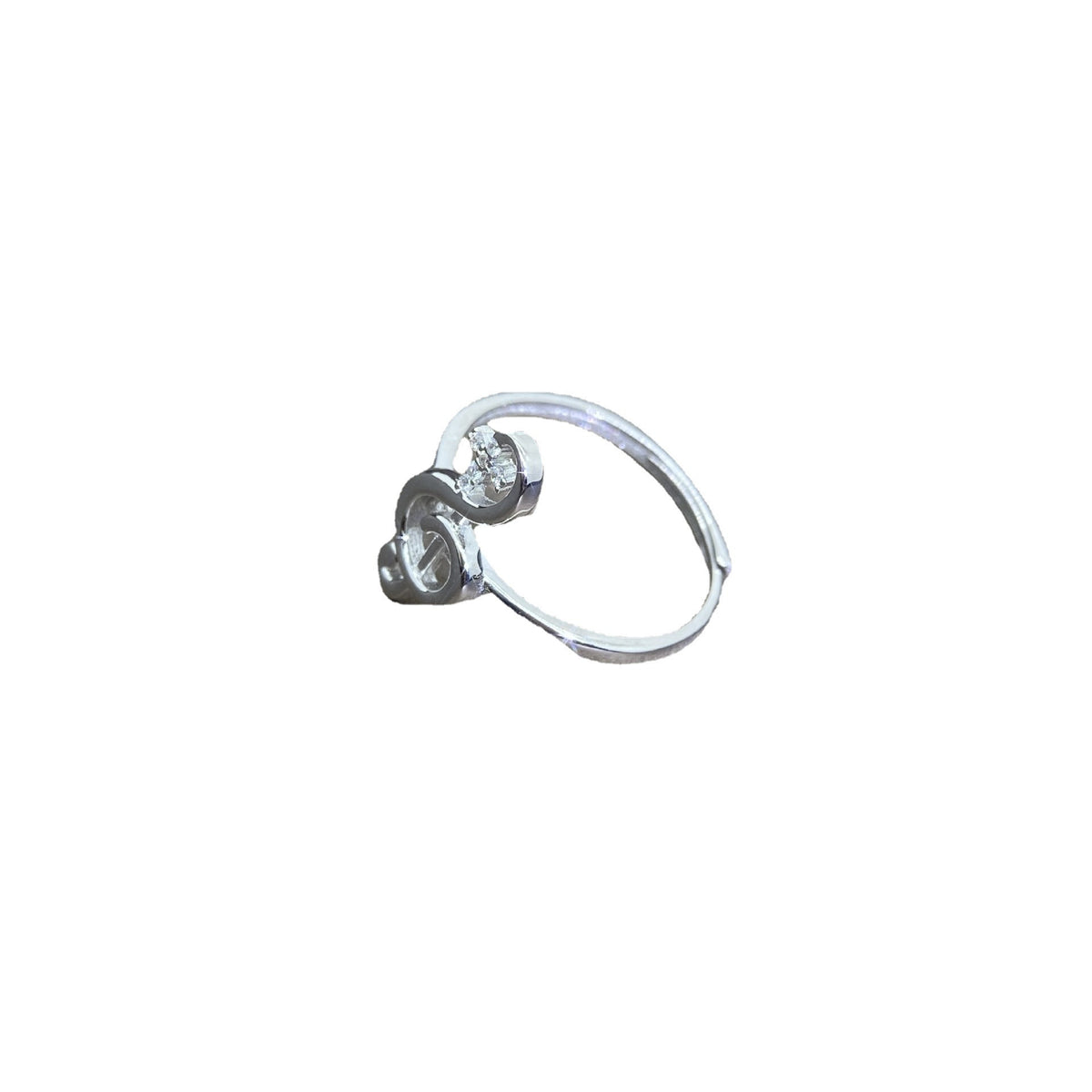 Treble Cleft Female Silver Adjustable Ring