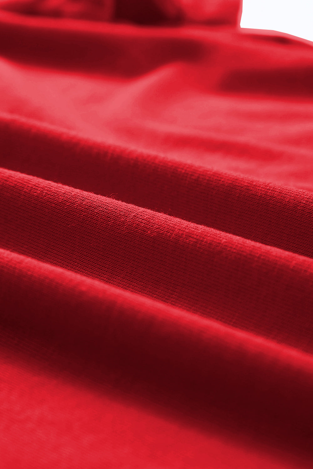 Rose Red Casual Plain Crew Neck Tee