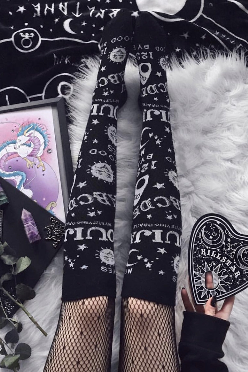 Dark Magic Star Moon Pattern Socks