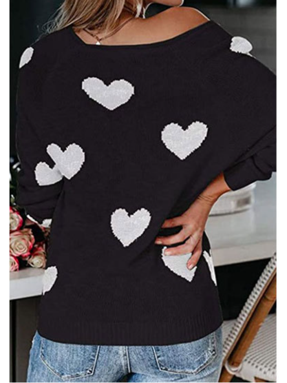 Loose Love V-Neck Knit Shirt H7UVCDL62K