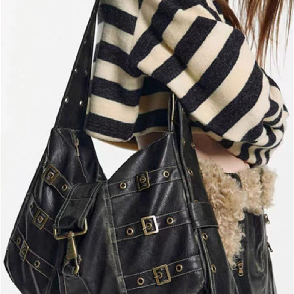 Fashion Women's Black Crossbody Big Bag