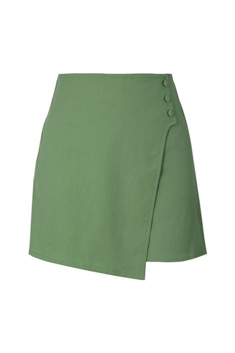 High Waist Green Khaki Skort