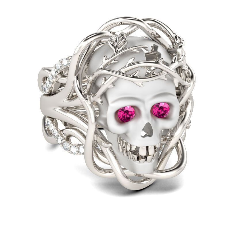 Unisex Skull Glowing Eyes Fashion Punk Ring