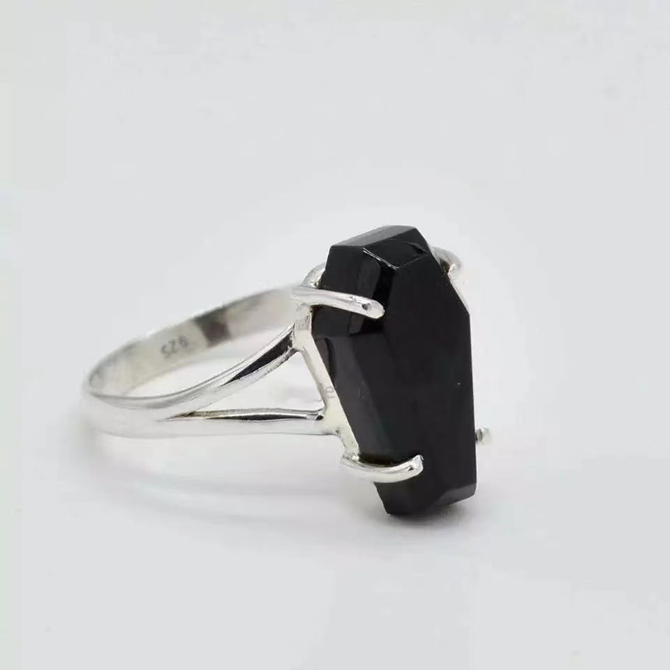 RIP Inlaid Black Zirconium Ring