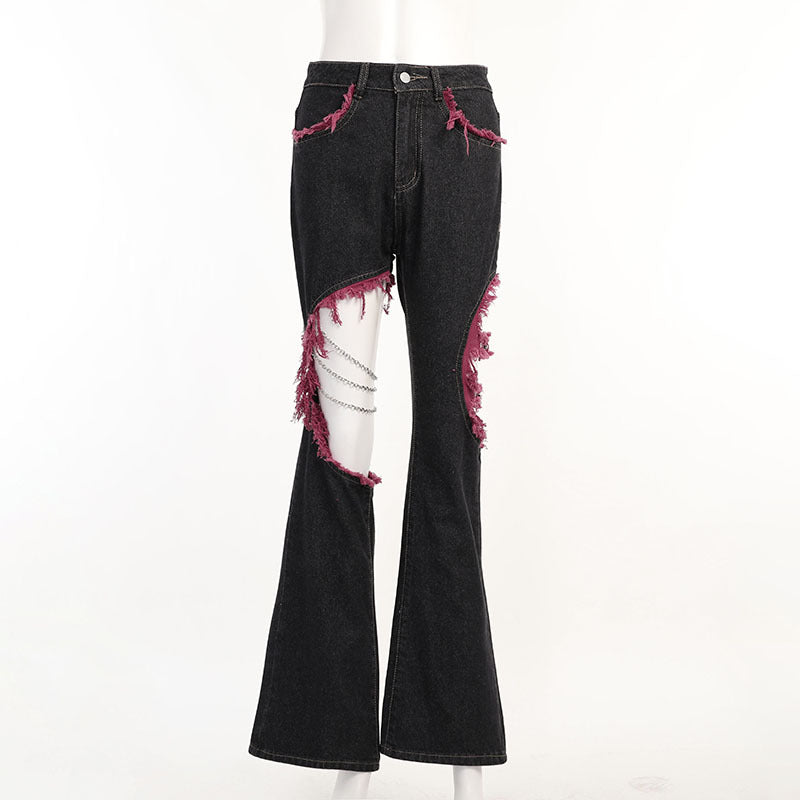 Summer New High Street Retro Hollow Trend Pants